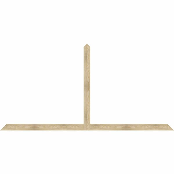 Ekena Millwork Portland Rough Sawn Timber Gable Bracket, Douglas Fir, 108"W x 54"H x 2"D x 4"F, 12/12 Pitch GBW108X54X0204POR00RDF - main